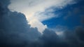 Storm clouds overtook the blue sky before the rain Royalty Free Stock Photo