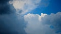 Storm clouds overtook the blue sky before the rain Royalty Free Stock Photo