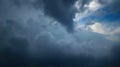 Storm clouds overtook the blue sky before the rain Royalty Free Stock Photo