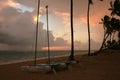 Storm clouds, storm Passing over the ocean, dramatic clouds after storm coast line Royalty Free Stock Photo