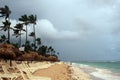 Storm clouds, storm Passing over the ocean, dramatic clouds after storm coast line Royalty Free Stock Photo