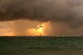 Storm clouds, storm Passing over the ocean, dramatic clouds after storm coast line Royalty Free Stock Photo