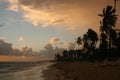 Storm clouds, storm Passing over the ocean, dramatic clouds after storm coast line Royalty Free Stock Photo