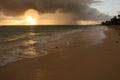 Storm clouds, storm Passing over the ocean, dramatic clouds after storm coast line Royalty Free Stock Photo