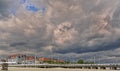 cloudy sky over the sopot pier