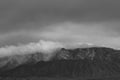 Storm clouds rolling in over the Sandia Mountains in Albuquerque New Mexico Royalty Free Stock Photo