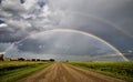 Storm Clouds Saskatchewan Rainbow