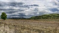 Storm Clouds seen from cornfield Royalty Free Stock Photo