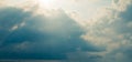 Storm clouds and sunrays Royalty Free Stock Photo