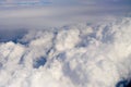 Storm clouds view from air plane in summer time Royalty Free Stock Photo