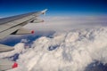Storm clouds view from air plane in summer time Royalty Free Stock Photo