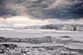 Storm clouds with waves Royalty Free Stock Photo