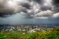 Storm clounds over the city Royalty Free Stock Photo