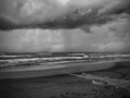 storm coming in black and white Royalty Free Stock Photo