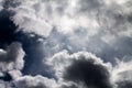 Storm is coming. Before heavy rain storm. On the sky is covered all over by the clouds Royalty Free Stock Photo