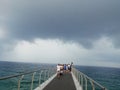 Storm is coming over Pont del petroli, Badalona