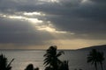 Storm coming over west Maui mountains Royalty Free Stock Photo