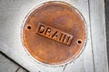 Storm drain cover Royalty Free Stock Photo