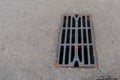 Storm drain manhole, metal cover for outdoor drainage