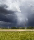 Storm in the fields Royalty Free Stock Photo