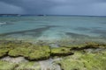 The storm is gathering over the tropical island Royalty Free Stock Photo