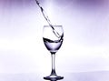 Storm in a glass with white wine Royalty Free Stock Photo