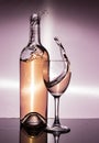 Storm in a glass with white wine Royalty Free Stock Photo