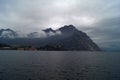 Italy landscape storm at lake Como