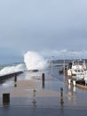 Stormy pier