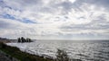 Storm on IJselmeer, an Inland Sea in the Netherlands Royalty Free Stock Photo