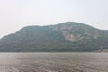 Storm King Mountain along the Hudson River in New York on a Hazy Day