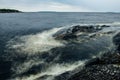 Storm on Ladoga lake Royalty Free Stock Photo