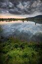 A storm on a lake