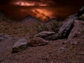 Lightening over Organ Mountains in New Mexico Royalty Free Stock Photo