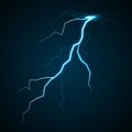 Storm lighting concept background, realistic style Royalty Free Stock Photo