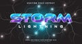 Storm Lightning editable text effect Template Royalty Free Stock Photo