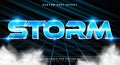 Storm Lightning editable text effect Template Royalty Free Stock Photo
