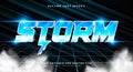 Storm Lightning editable text effect Template Royalty Free Stock Photo