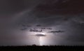 Storm with lightning - landscape Royalty Free Stock Photo