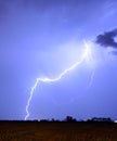 Storm with lightning - landscape Royalty Free Stock Photo