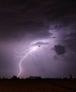 Storm with lightning - landscape Royalty Free Stock Photo