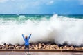 Storm in the Mediterranean Sea Royalty Free Stock Photo