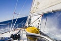 Storm in the mediterranean/ Yacht in the close-hauled course Royalty Free Stock Photo