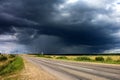 Storm near the country road