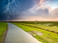 Storm on the north sea in germany