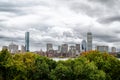 Storm over Boston skyline