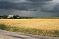 Storm over the field