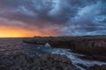 Storm over Islares cliffs in Cantabria Royalty Free Stock Photo