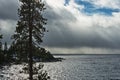 Storm over Lake Tahoe Royalty Free Stock Photo