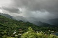 Storm over mountainside, Nuku Hiva, Marquesas Islands, French Polynesia